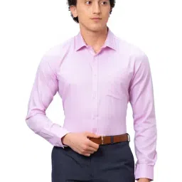 Park Avenue Cool Red Cotton Slim Fit Texture Shirt-picture-15