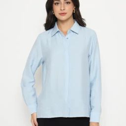Madame Sky Blue Regular Fit Shirt-picture-48