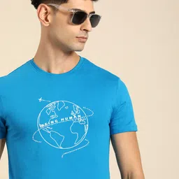 Being Human Men Brand Logo & Graphic Print Pure Cotton T-shirt-picture-27