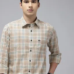 Arrow Manhattan Slim Fit Checked Pure Cotton Casual Shirt-picture-14