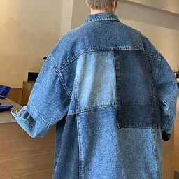 StyleCast Men Stand Collar Colourblocked Denim Jacket image 3