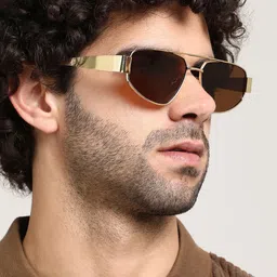 French Accent Men Shield Sunglasses with Polarised Lens image 5