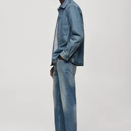 MANGO MAN Pure Cotton Denim Jacket image 2