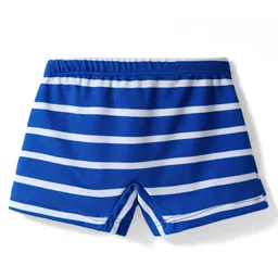 Babyhug Cotton Water Repellant Swimming Trunk With Stripes & Shark Print - Blue image 2