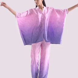 House of Kaftan Ombre Shirt Collar Linen Shirt & Trousers image 2