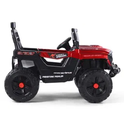 fab n funky Dino Kids Battery-Operated Ride-On Jeep with Remote Control & Music - Red| LED Lights| Openable Doors| Comfortable Seat| Forward & Reverse|Rechargeable Battery|Toy for 2 to 5 yrs Boys & Girls image 5