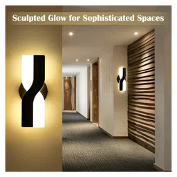 JD FRESH 1 Pc X Shape LED Decorative Wall Light For Home (Matte Black) image 5