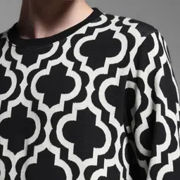 Jack & Jones Men Self Design Long Sleeves Pullover image 3