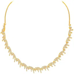 Peora Gold Plated Contemporary CZ Studded Fancy Dangler Necklace & Earring image 5