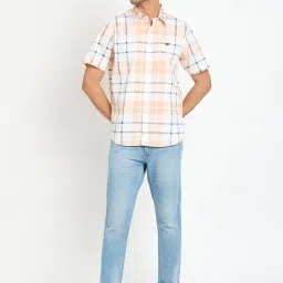 Club York Peach Regular Fit Check Shirt image 5