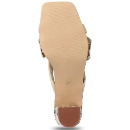 Elle Women's Beige Casual Sandals image 5