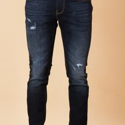 Being Human Blue Skinny Fit Distressed Jeans image 5