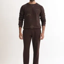 Rare Rabbit Brown Regular Fit Solid Trackpants image 5