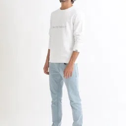 Rare Rabbit White Regular Fit Graphic Sweatshirt image 5