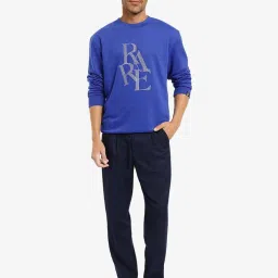 Rare Rabbit Blue Regular Fit Graphic Sweatshirt image 5