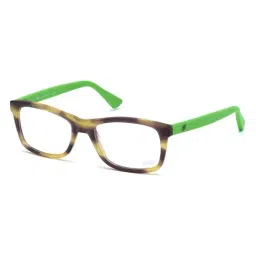 WEB EYEWEAR Havana Geometric Eye Frames for Men-image-74