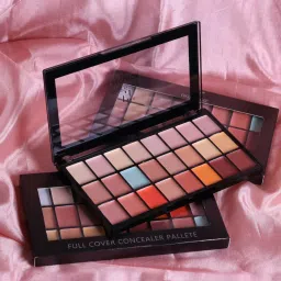 Half N Half 24 Color HD Pro Matte Full Cover Concealer Palette Medium Dark - 20.5 gm image 4