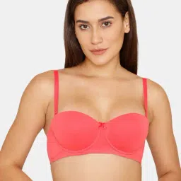 Zivame Pink Under Wired Padded Demi Cup Bra-picture-38