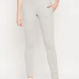MADAME M Secret Grey Cotton Mid Rise Track Pants-picture-23