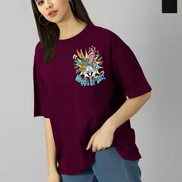 Kushi Flyer Women Typography 2 Printed Applique T-shirt-image-53