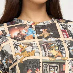 People By Pantaloons Multi Cotton Boxy Fit Printed T-Shirt image 5