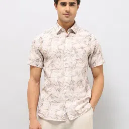 U.S. Polo Assn. Brown Cotton Regular Fit Printed Shirt-image-90