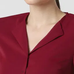 Van Heusen Maroon Regular Fit Shirt image 5