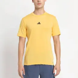 Adidas Orange Slim Fit Printed Sports T-Shirt-image-29