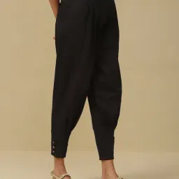 aarke Ritu Kumar Black Mid Rise Solid Pant image 3