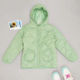 Pantaloons Junior Girls Brook Green Quilted Full Sleeves Coats & Jackets-picture-37