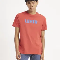 Levi's Red Cotton Regular Fit Logo Printed T-Shirt-picture-19