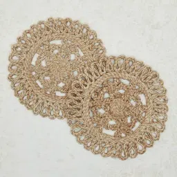 Westside Home Brown Star Design Jute Trivet (Set of 2)-picture-40