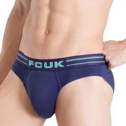 FCUK Multi-Color Cotton Blend Solid Briefs Pack of 2 image 5