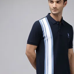 U.S. Polo Assn. Striped Polo Collar Pure Cotton Slim Fit T-shirt-picture-22