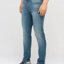 Pepe Jeans Mid Indigo Blue Cotton Skinny Fit Jeans-image-72