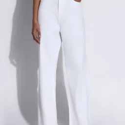SHOWOFFFF White Straight Fit Jeans-image-28