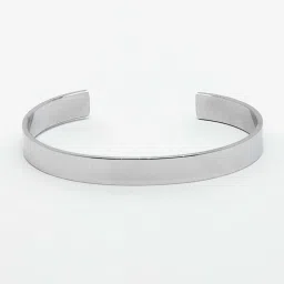 NVR Black & Silver Stainless Steel Cuff Bracelet for Men - Set of 2 image 5