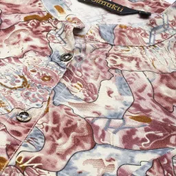 Amukti Purple Rayon Printed Three-Quarter Sleeves Kurta image 5