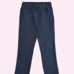 Pantaloons Junior Navy Cotton Regular Fit Trousers-picture-25
