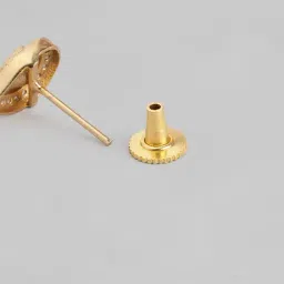 Abdesigns Gold-Tone Plated American Diamond Minimal Pendant & Earring Set image 4