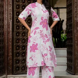 BAESD Printed Mandarin Collar Tunic With Trousers Co-Ords-picture-11