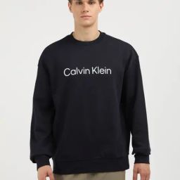 Calvin Klein Jeans Navy Cotton Regular Fit Logo Printed Sweatshirt-picture-17