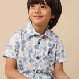 U.S. Polo Assn. Boys Blue Cotton Printed Shirt-picture-48