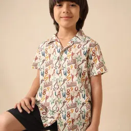 U.S. Polo Assn. Boys Off White Printed Shirt-image-27