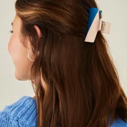 Accessorize London Blue Color Block Hair Claw Clip image 4