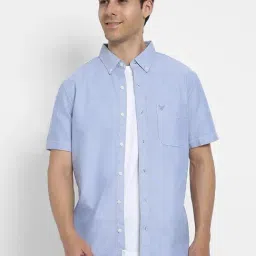 American Eagle Blue Cotton Regular Fit Shirt-picture-38