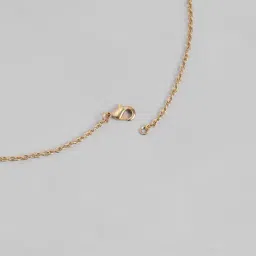 Abdesigns Gold-Tone Plated American Diamond Minimal Pendant & Earring Set image 5