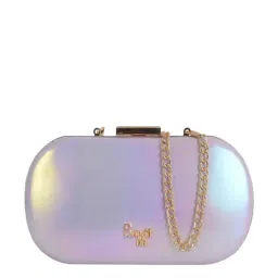 Baggit Diya Grasso Violet PU Solid Clutch-picture-11