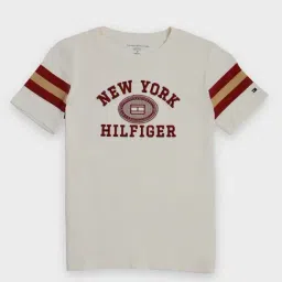 TOMMY HILFIGER Boys White Cotton Logo T-Shirt-picture-40