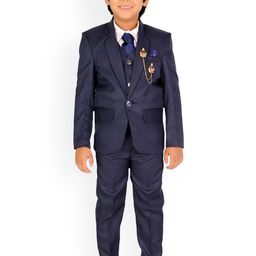 BAESD Boys 5 Piece Checked Single Breasted Suit-picture-32